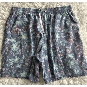 Chubbies Classic Swim Trunks Pink Blue Hibiscus XL 7” Inseam No Liner Fair Cond